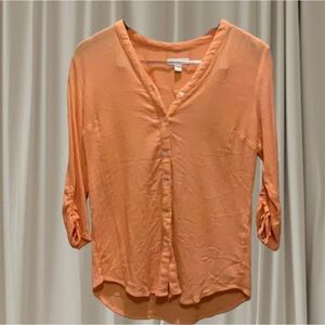 Charter Club size XS Women’s L/S peach lounge tunic top